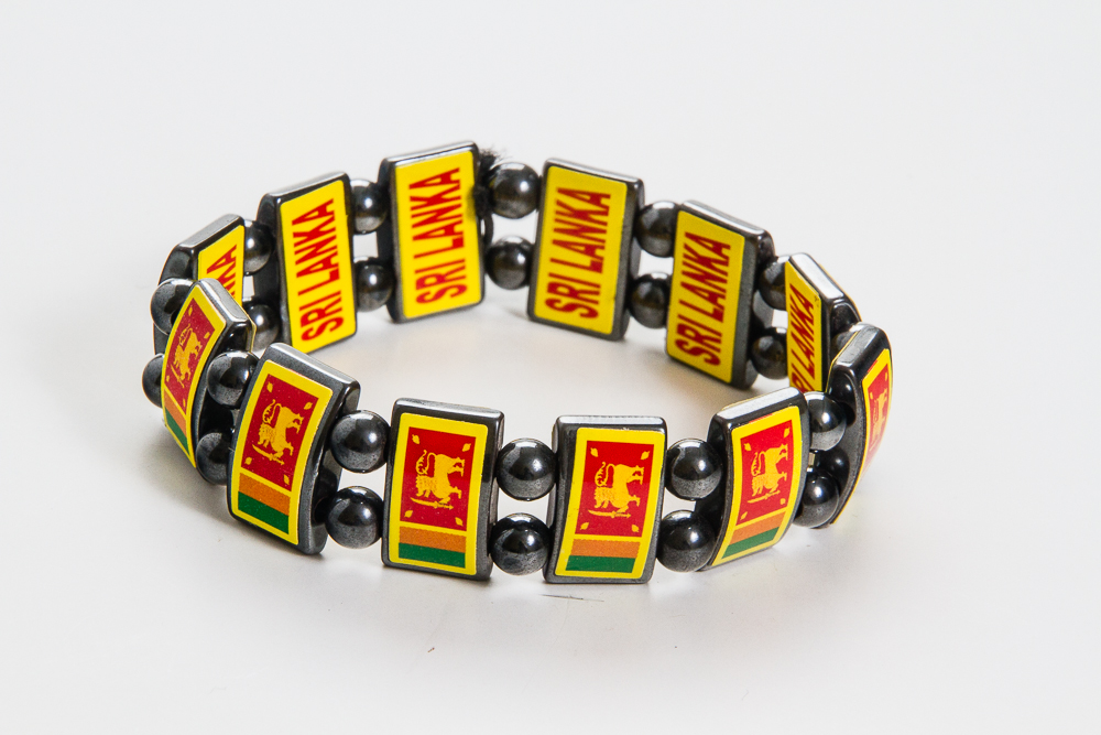 Sri Lanka Stone Bracelet Flag Matrix