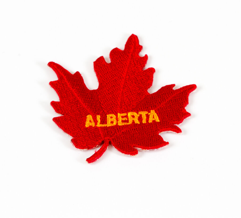 Alberta Red Maple Leaf Patch Flag Matrix