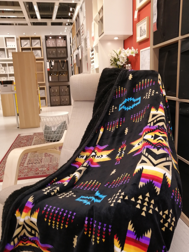 Black Throw - Flag Matrix