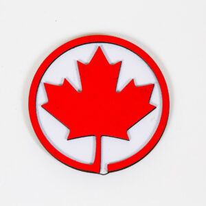 Canada Round Maple Leaf Circle Magnet