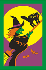 Halloween Witch 36x60 Flag