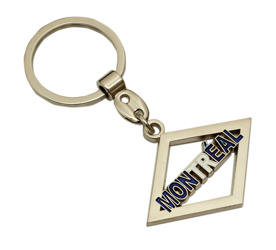 Montreal in Diamond Keychain (Satin Finish) Flag Matrix