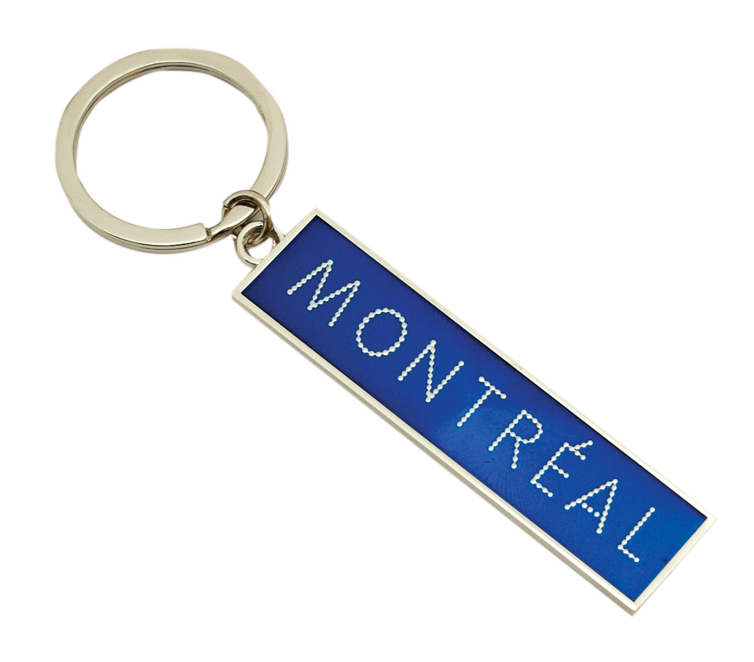 Montreal Dotted Letter Keychain (Blue) Flag Matrix