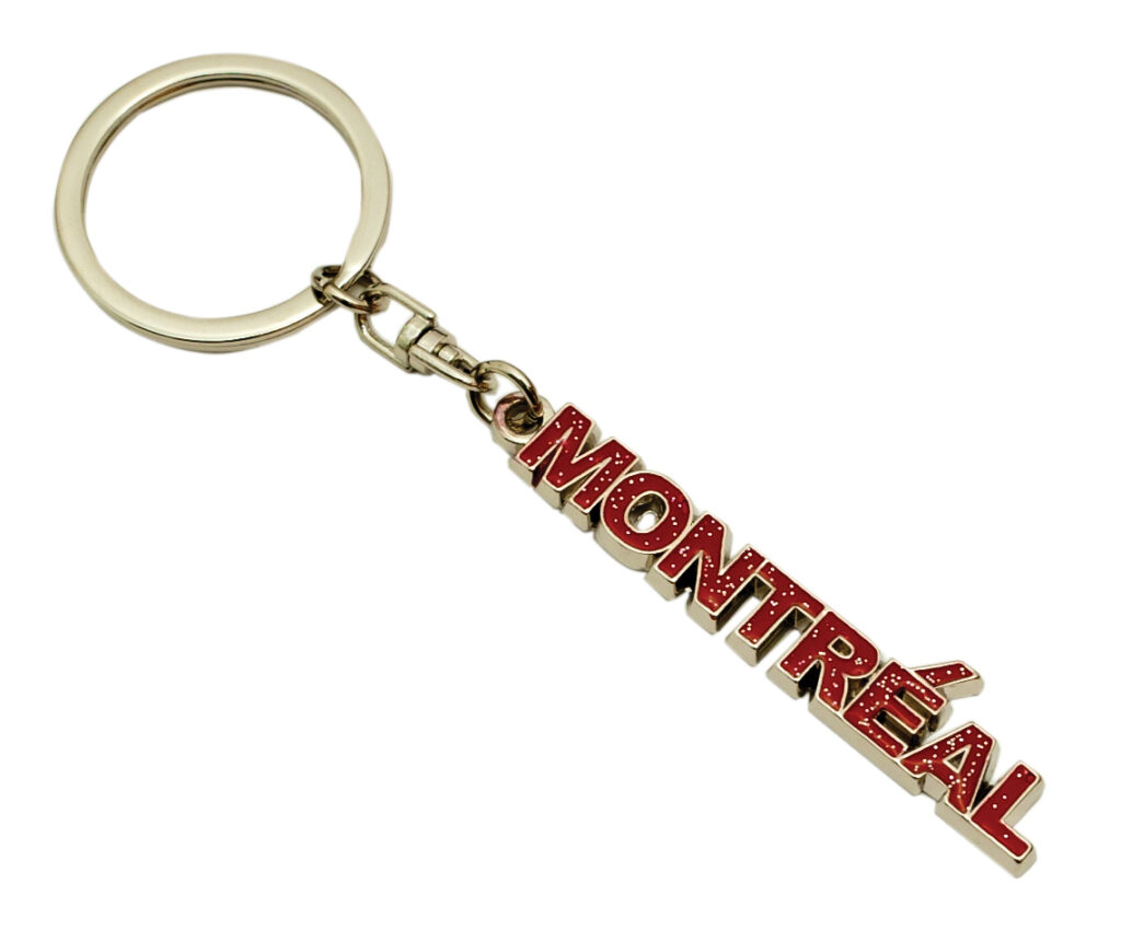Montreal Glitter Letters Keychain (Red) Flag Matrix