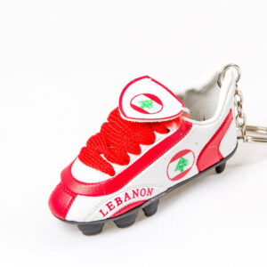 Lebanon Soccer Shoe Keychain