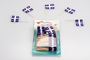 Quebec Toothpick Flag (100 Pack)