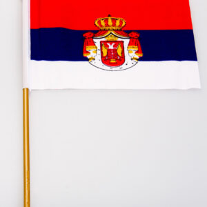 Serbia w/Crown 4x6 Flag