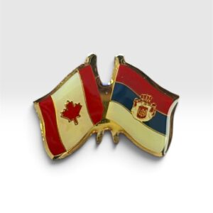 Serbia w/ Crown Friendship Pin