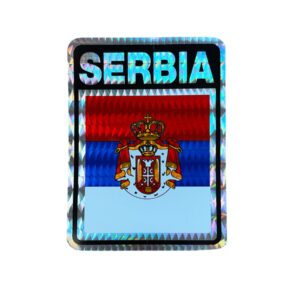 Serbia w/Crown 3x4 Sticker