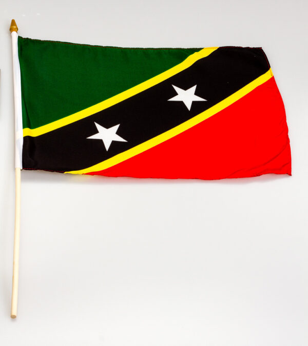Bandiera Da Auto 12x18 Pollici - Saint Kitts E Nevis - Poliestere - Lotto Da 12 Pezzi