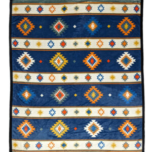Geometric Pattern Throw - Royal Blue