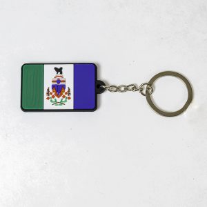 Double Sided PVC Yukon Flag Keychain