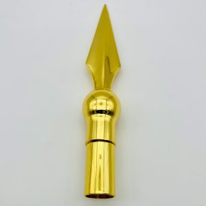 S-102 7 1/2" Metal Flat Spear w/ Ferrule Gold