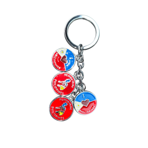 Philippines Flag Shield Metal Keychain