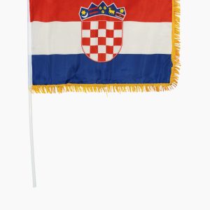 Croatia w/ Crown 12x18 Flag (Fringe)