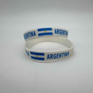 Argentina Silicone Bracelet (White)