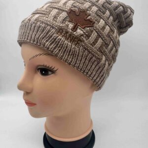 Banff Gold Cross-Weave Tuque w/ Berber Lining
