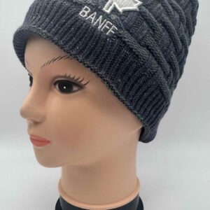 Banff Grey Cross-Weave Tuque w/ Berber Lining