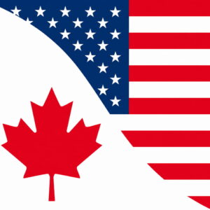 Canada w/ U.S. 36x60 Flag