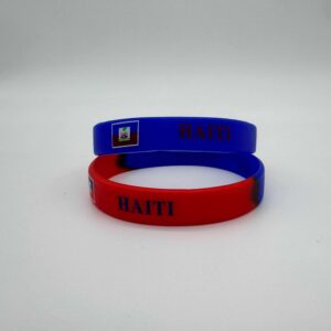 Haiti Silicone Bracelet (Blue & Red)