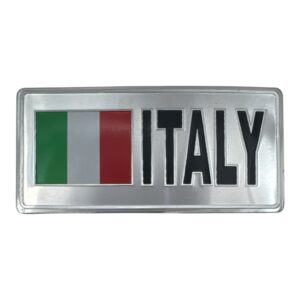 Italy Flag Metal Sticker (With Name)