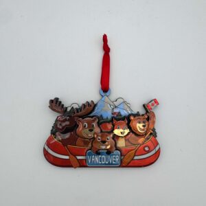 Vancouver Wildlife Canoe & Mountains Ornament