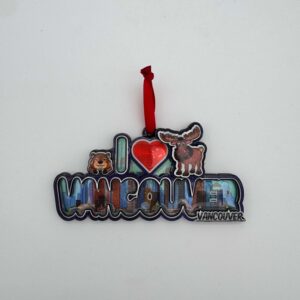 I Love Vancouver Wildlife Heart Ornament