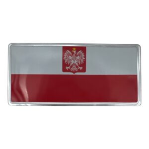 Poland W/ Eagle Flag Metal Sticker