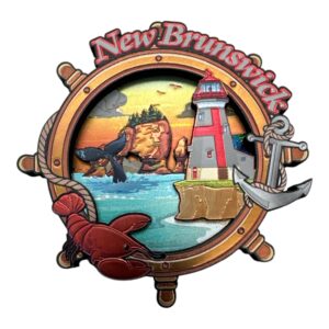 New Brunswick Lighthouse & Lobster Magnet